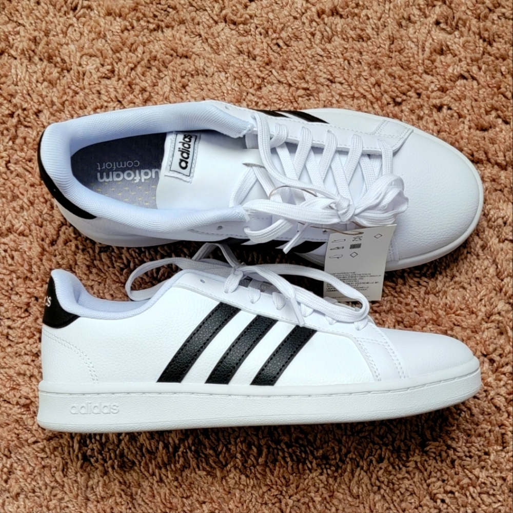 Adidas Women's Grand Court Shoe, 7.5, White